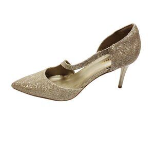Zurin Glittery Pointed-Toe Heels Size 9.5 Champagne Sparkling Stilettos  Women